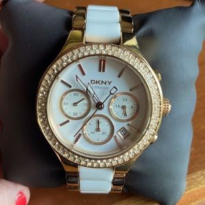 DKNY 8183 Ceramic and Rose Gold Watch